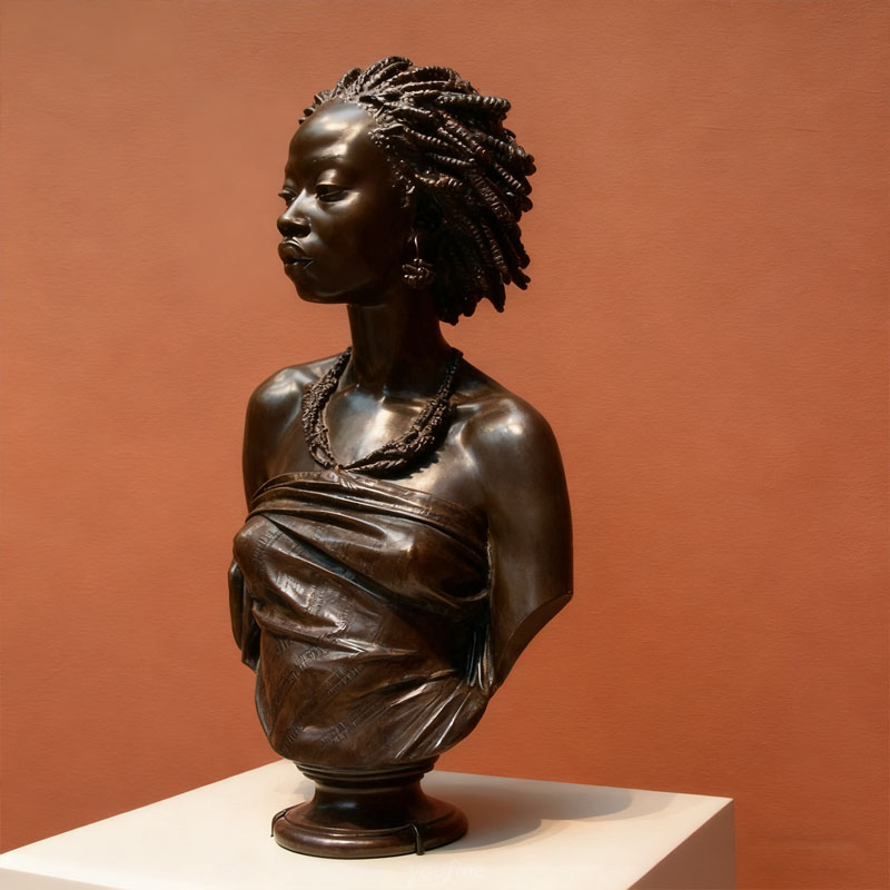 Brons-Effekt Glasfiber Människoskulptur Byst