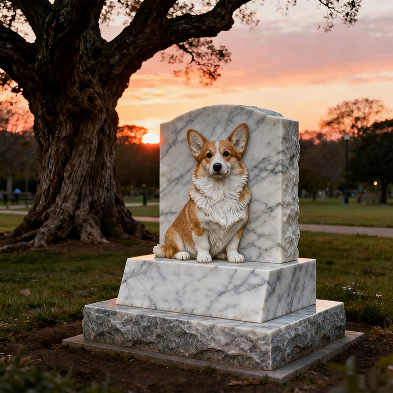 Custom Marble Memorial Monument