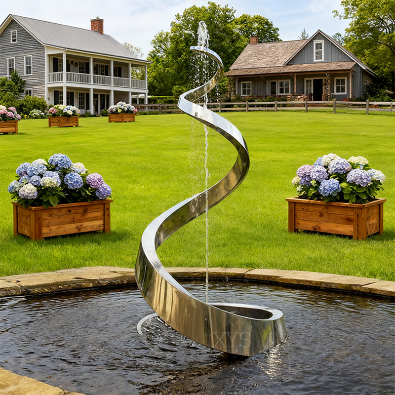 Dansande Spring Spiral Vatten Feature Skulptur