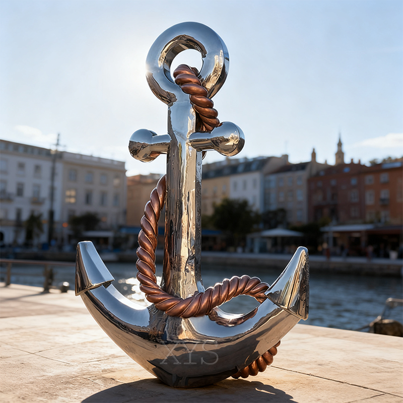 Ställ segel ankare-tema skulptur