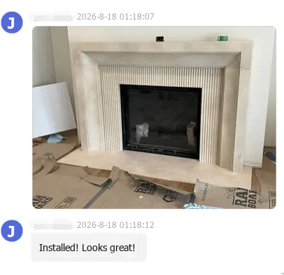 Hur ser en skräddarsydd öppen spis i marmor ut från design till installation?